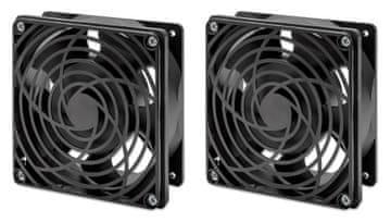 Intellinet Intellinet 2-ventilatorska jedinica za ventilaciju 19" ormara, crna