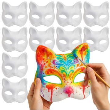 slomart RUHHY Maska za lice - set 10 kom, DIY, mačka