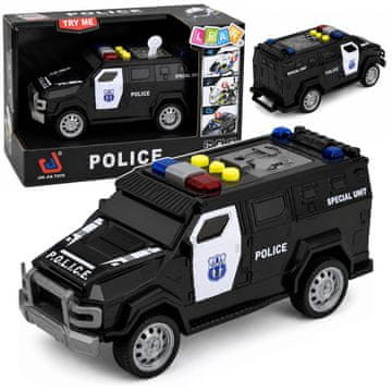 slomart LEAN TOYS Policijski automobil specijalne jedinice, crni, sa svjetlima i zvukovima