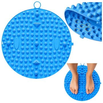 slomart LEAN Okrugla prostirka za akupresuru stopala, plava, 33 cm