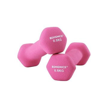 Songmics Set bučica, 2 komada, 11.5x5x4.5 cm, ružičasta