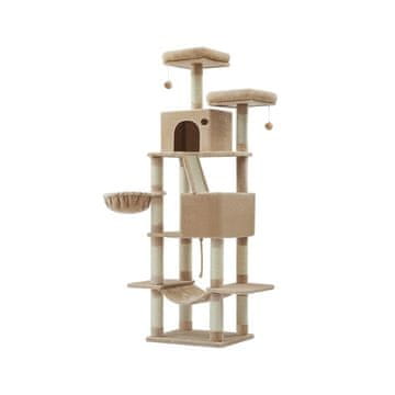 Songmics Mačji toranj 60x50x206 cm smeđi