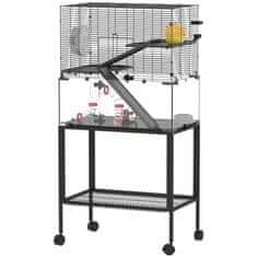 Homestar Kavez za hrčka 3 razine 77x49x130,5 cm Crni