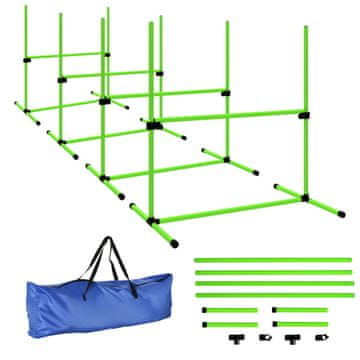 Homestar Agility Set 4-dijelni podesivi set opreme za pseću agilnost 99x65x94 cm zelena