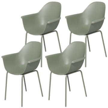 Homestar Set vrtnih stolica 4 komada 59x55x84 cm zelena
