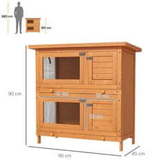 Homestar Kućica za male životinje 2 razine 90x45x90 cm zelena