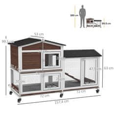 Homestar Kavez za male životinje 157,4x53x99,5 cm smeđi
