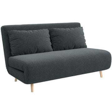 Homestar Kauč na razvlačenje podesiv naslon 141x90x81 cm tamnosiva