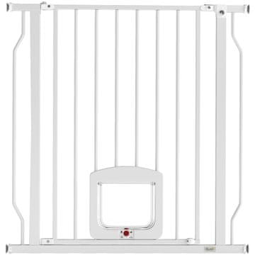 Homestar Sigurnosna vrata za stepenice s mačjim vratima 75-85x2x76 cm bijela