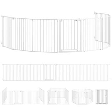Homestar Ograda za kućne ljubimce 8 panela s vratima 61x3x75 cm bijela