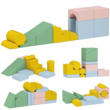 Homestar Meki set kockica za djecu 12 komada 160x40x40 cm višebojno