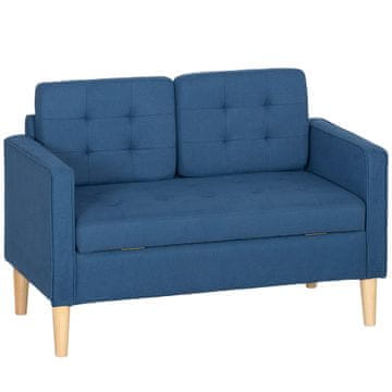 Homestar Dvosed sofa 117x62x78 cm plava s prostorom za pohranu