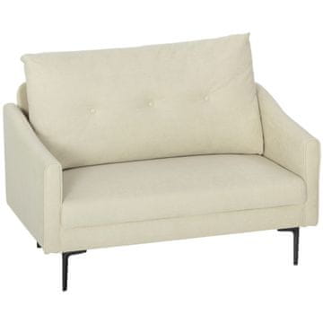 Homestar dvosjedna sofa 124x73x92 cm krem bijela
