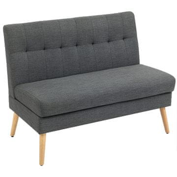 Homestar dvosjedna sofa 118x68x90 cm siva