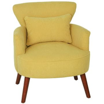 Homestar Fotelja s jastukom za lumbalni dio 69x69,5x78 cm Žuta