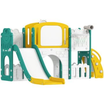Homestar Igračka set 7-u-1 s toboganom za malu djecu 176x150x94 cm žuta i zelena