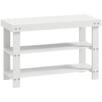 Homestar Klupa za cipele 70x28x45 cm Bijela