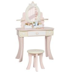 Homestar Dječji toaletni stol i stolica set 59,8x29,6x89,8 cm ružičasta