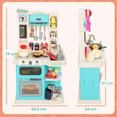 Homestar Dječji kuhinjski set za igru 92 komada 44,5x24x79 cm Zeleno