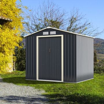 Costway Vanjski spremnik za pohranu 3,4x3,19m, 2,77x2,55m, 2,13x1,91m s kliznim vratima