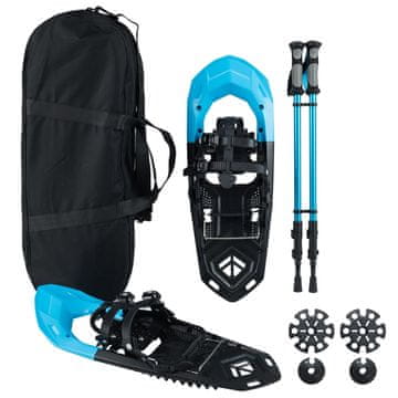 Costway Set za krpljanje 62 cm s trekking štapovima nosivosti 90 kg, plavi
