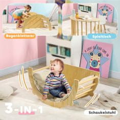 Homestar Penjalica Luk 3u1 s jastukom 90x52x50 cm Prirodno drvo