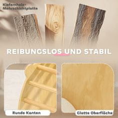 Homestar Penjalica Luk 3u1 s jastukom 90x52x50 cm Prirodno drvo