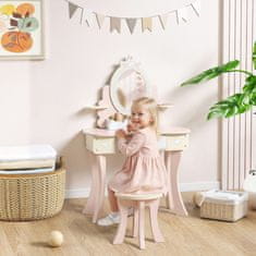 Homestar Dječji toaletni stol i stolica set 59,8x29,6x89,8 cm ružičasta