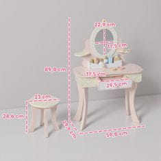 Homestar Dječji toaletni stol i stolica set 59,8x29,6x89,8 cm ružičasta