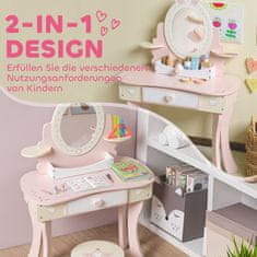 Homestar Dječji toaletni stol i stolica set 59,8x29,6x89,8 cm ružičasta