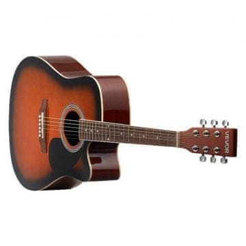 VEVOR Akustična gitara s izrezom početnički komplet 1030x398x120 mm Sunburst
