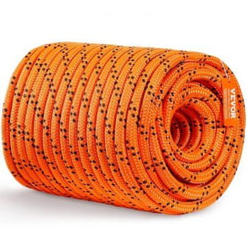 VEVOR Penjačka užad dvostruka pletenica poliester 1.9 cm x 67.1 m narančasta
