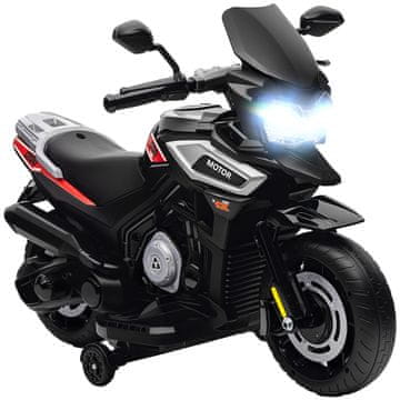 Homestar Električni motocikl na baterije za djecu 85,5x44,5x56 cm Crni