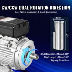 VEVOR Električni motor 2.2KW 2800 o/min Jednofazni 355x175x240 mm