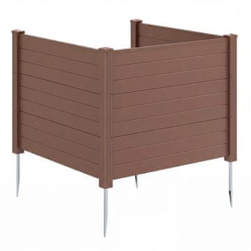 Northix Ograda za klima uređaj, 3 panela 48 x 38 inča, kolci za zemlju
