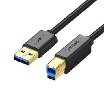 Northix Ugreen USB-A 3.0 naar USB-B printerkabel, 5 Gbps, 1 m - Zwart