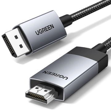 Northix Ugreen DisplayPort naar HDMI-kabel 4K 60Hz, 3m - Grijs