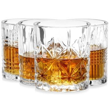 Northix Set čaša za viski, 290 ml, zlatni rub, 4 komada