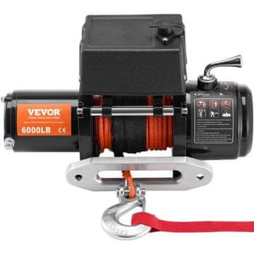 VEVOR Električna vitla 44.9x15.6x21.5 cm 2721.6 kg Sintetičko uže Daljinski upravljač