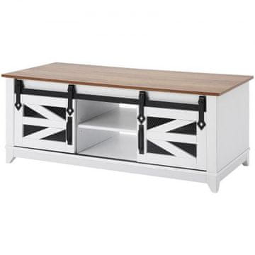VEVOR Stolić za kavu pravokutni s kliznim vratima 1210x560x481 mm bijeli