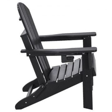 VEVOR Set od 2 Adirondack stolice, 80x75.5x91.5 cm, crne boje