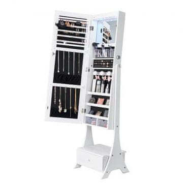 VEVOR Ormar za nakit s ogledalom, organizator, 41x36x157 cm, bijeli