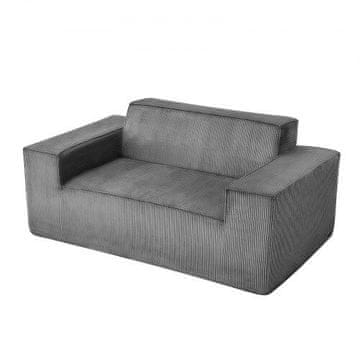 VEVOR Dvosedna sofa 160x94x72 cm siva