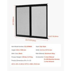 VEVOR Zaštita za mrežna vrata 571.5x508x10.6 mm Crna