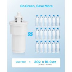VEVOR Zamjenska patrone za vodeni filter 3 komada 66x146 mm bijela
