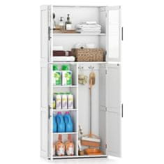 Costway Samostojeći ormar za alat za čišćenje 168 cm, bijeli