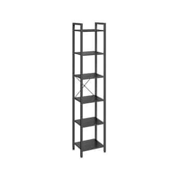 Songmics Knjigovodstveni regal 6 polica 40x30x178.6 cm smeđa