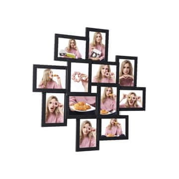 Songmics Okvir za slike kolaž, 63.3x63.3x3.6 cm, crna