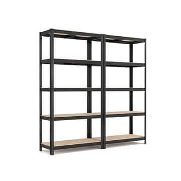 Songmics Set 2 police za pohranu 180x90x40 cm srebrna