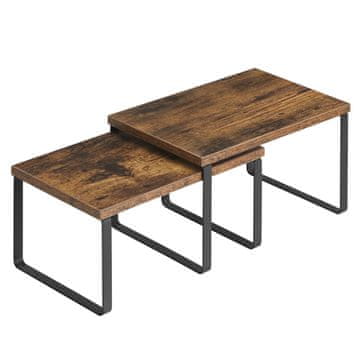 Songmics Set držača začina 2 komada 29.7x19.5x15.5 cm smeđa